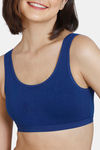 Zivame Girls Double Layered Non Wired Full Coverage Slip-on Beginner Bra (Pack of 2) - Navy — thumbnail 8